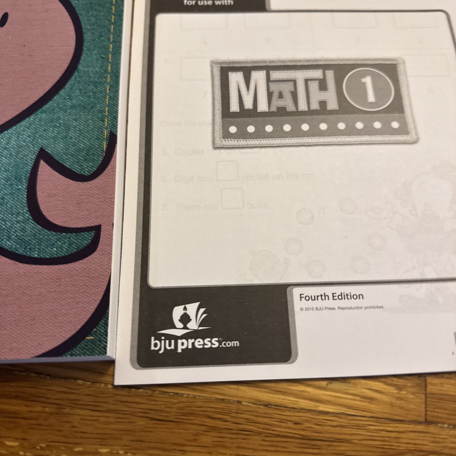 Math 1 Student Edition Textbook (4th Edition) BJU Press Tests Reviews & Worktext