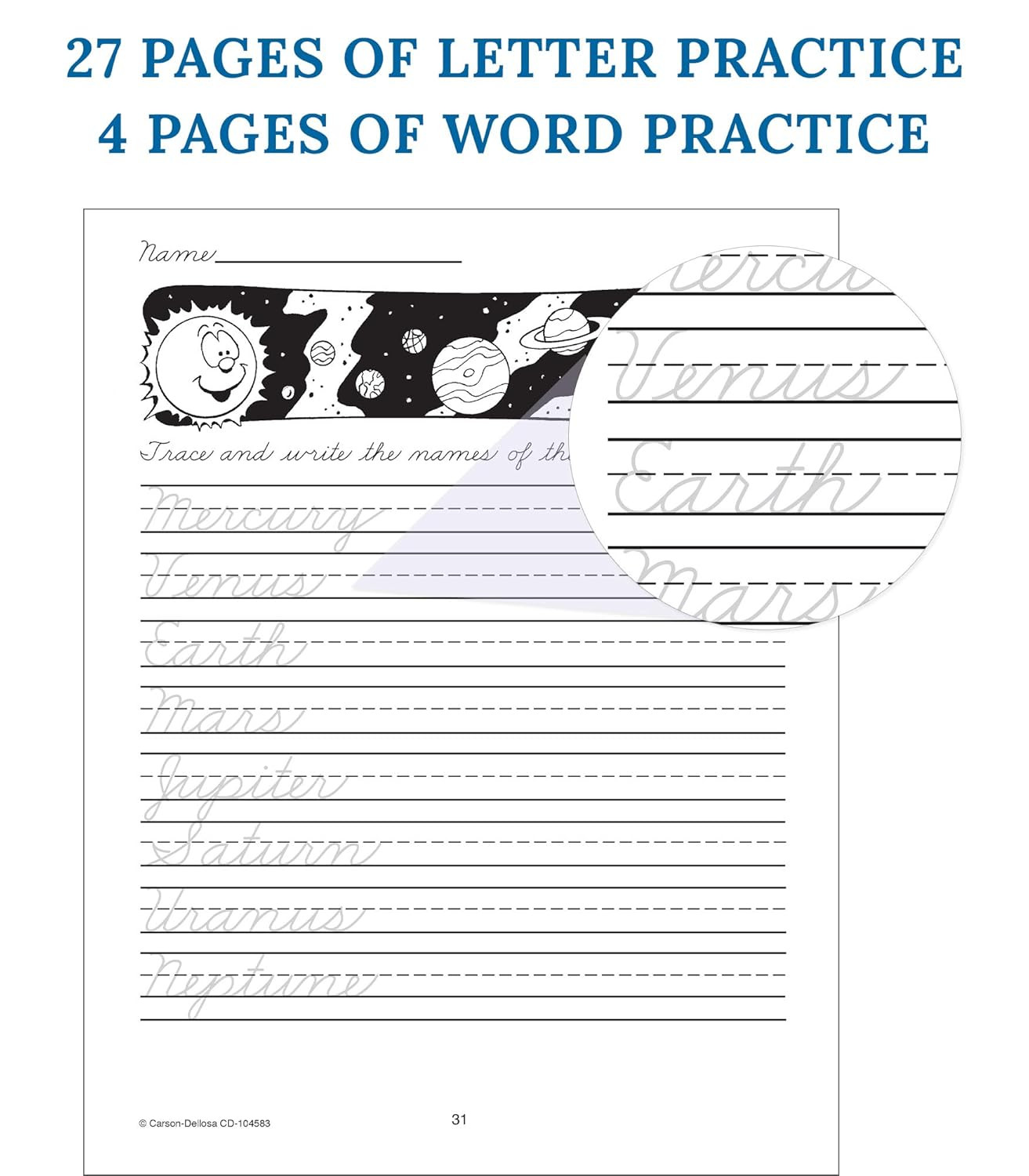 Beginning Traditional Cursive Handwriting Workbook for Kids Handwriting Pract..