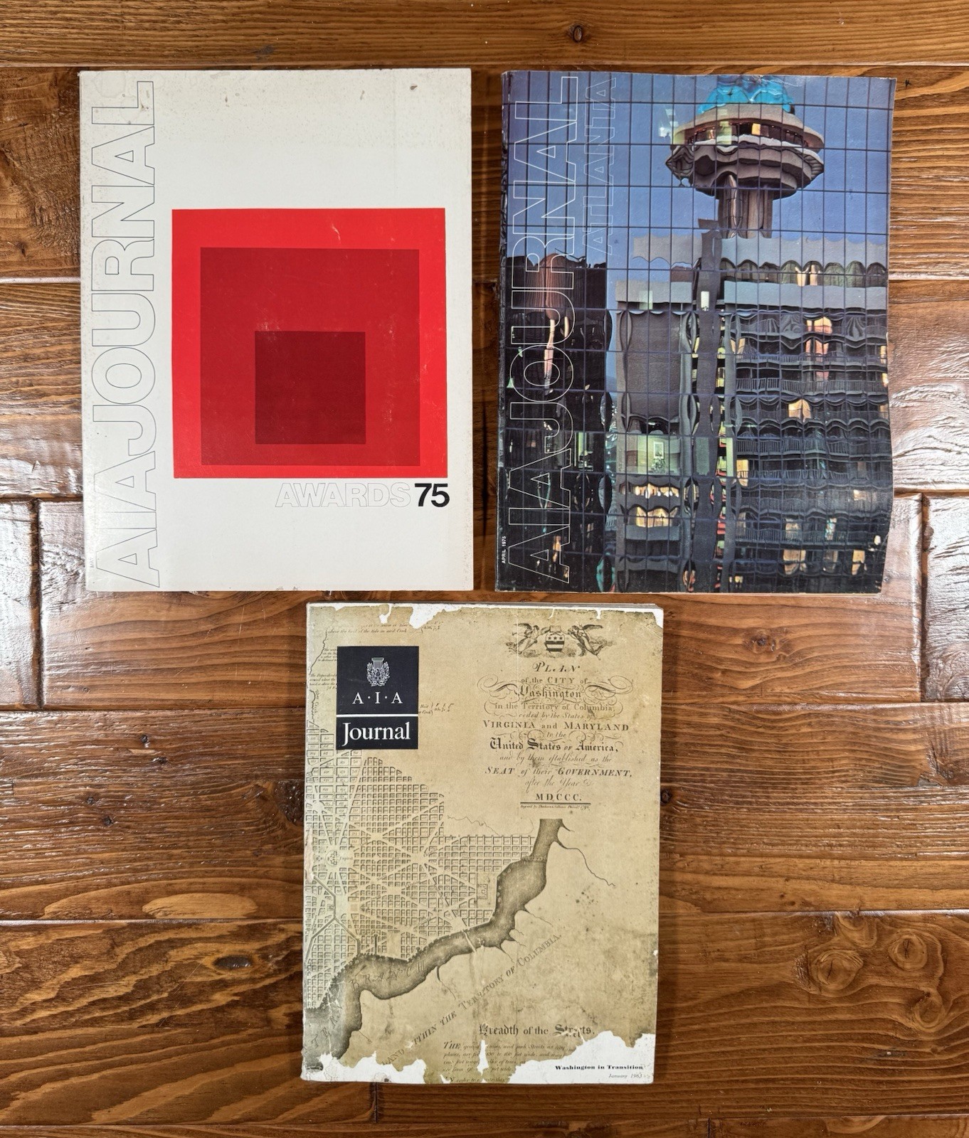 Vintage Lot of 3 AIA JOURNAL American Institute Architects 1963 1975 MCM Retro