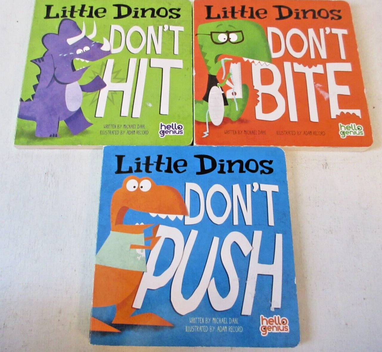 Little Dinos Micheal Dahl Childrens Board Book Lot K Preschool Daycare XMAS