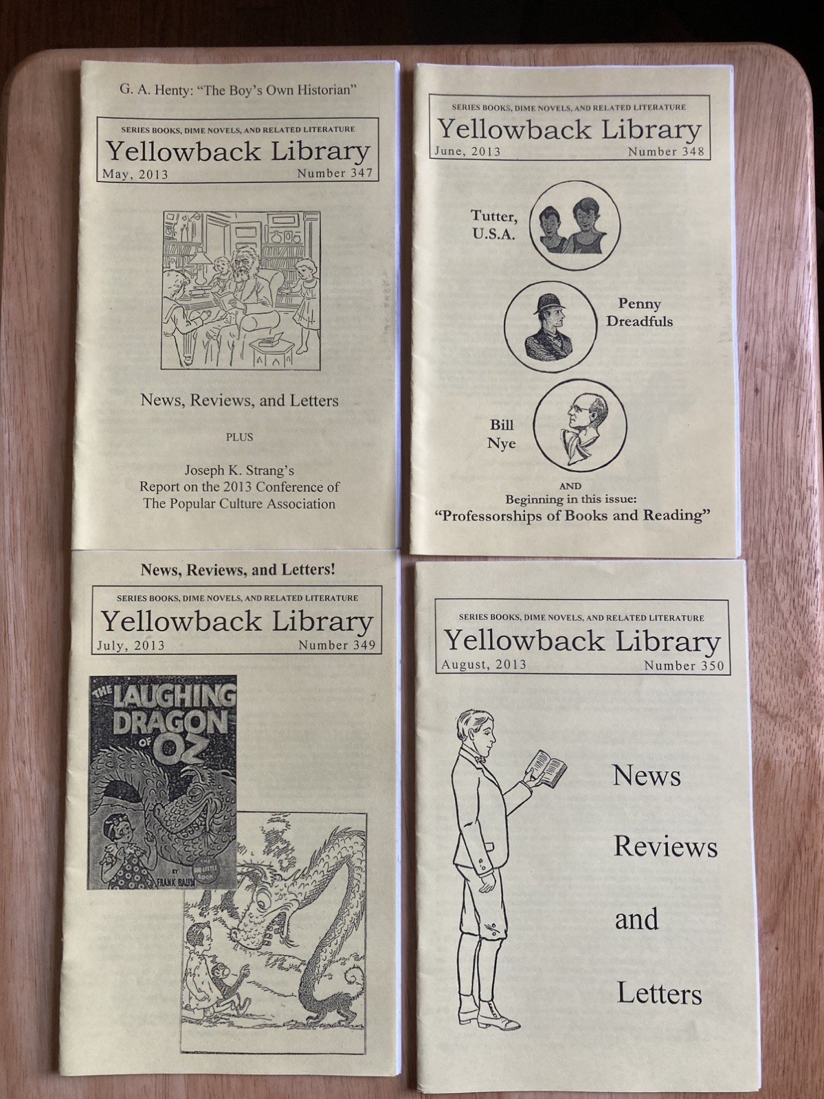 12 YELLOWBACK LIBRARY ISSUES FROM 2013 HIGHLIGHTING SERIES BOOKS & DIME NOVELS!!