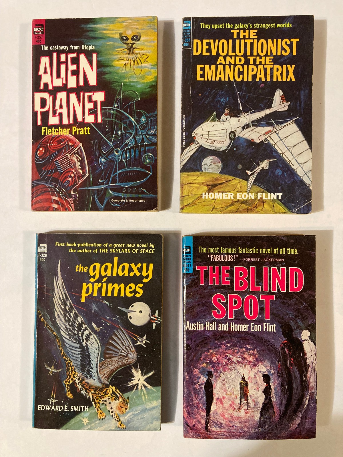 Vintage Sci Fi books, lot of 4, Various Obscure Authors & Titles