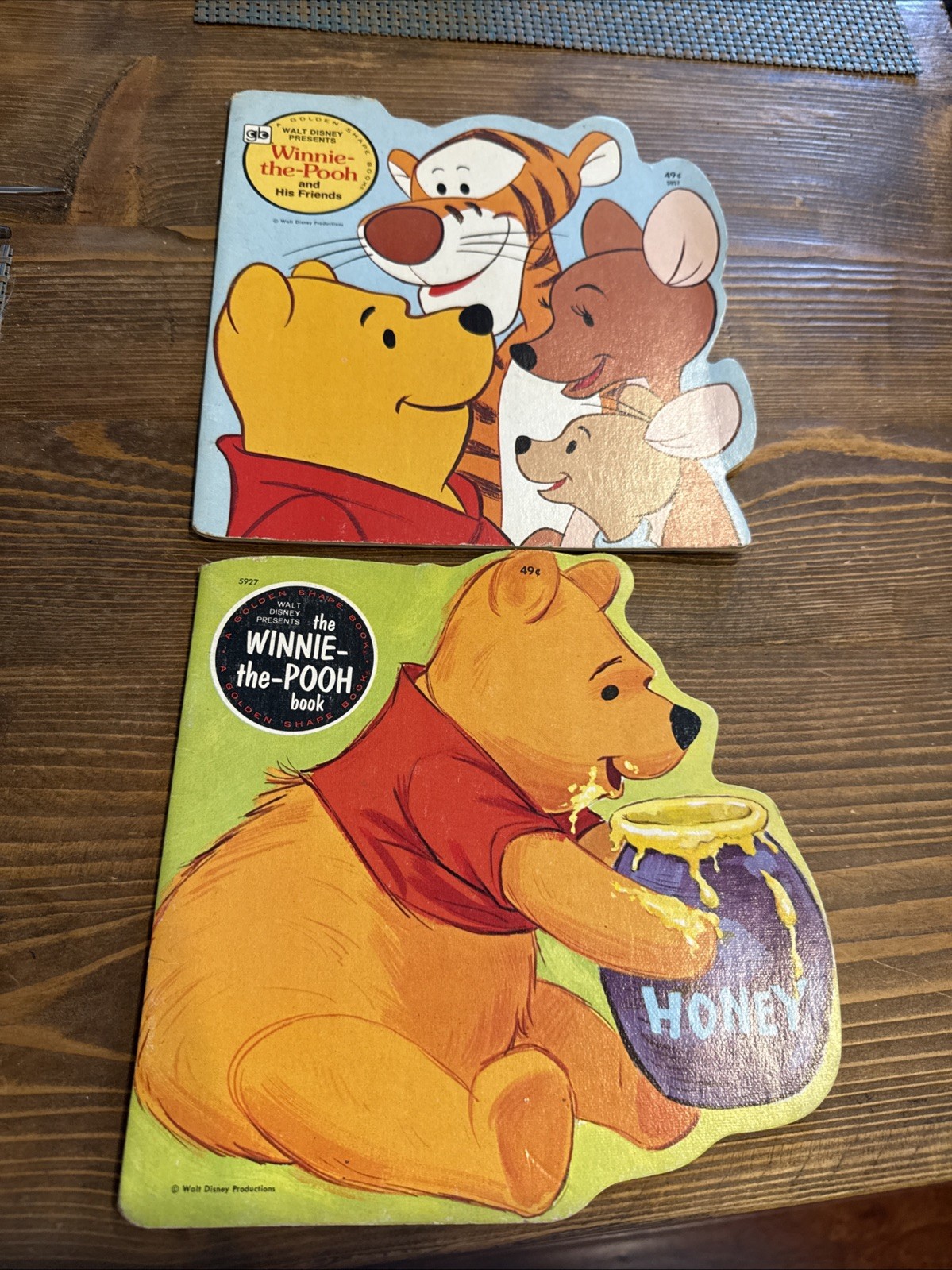 Vintage Winnie the Pooh Golden Shape Books 1977 Golden Press Disney
