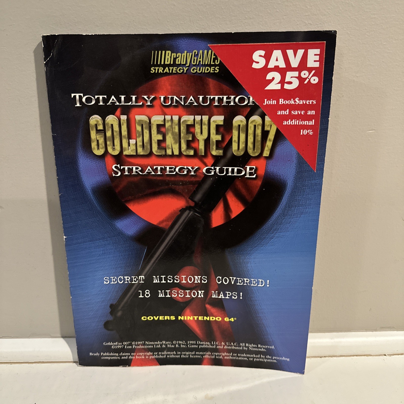 Nintendo N64 Goldeneye 007 Strategy Guide Brady Games 1997