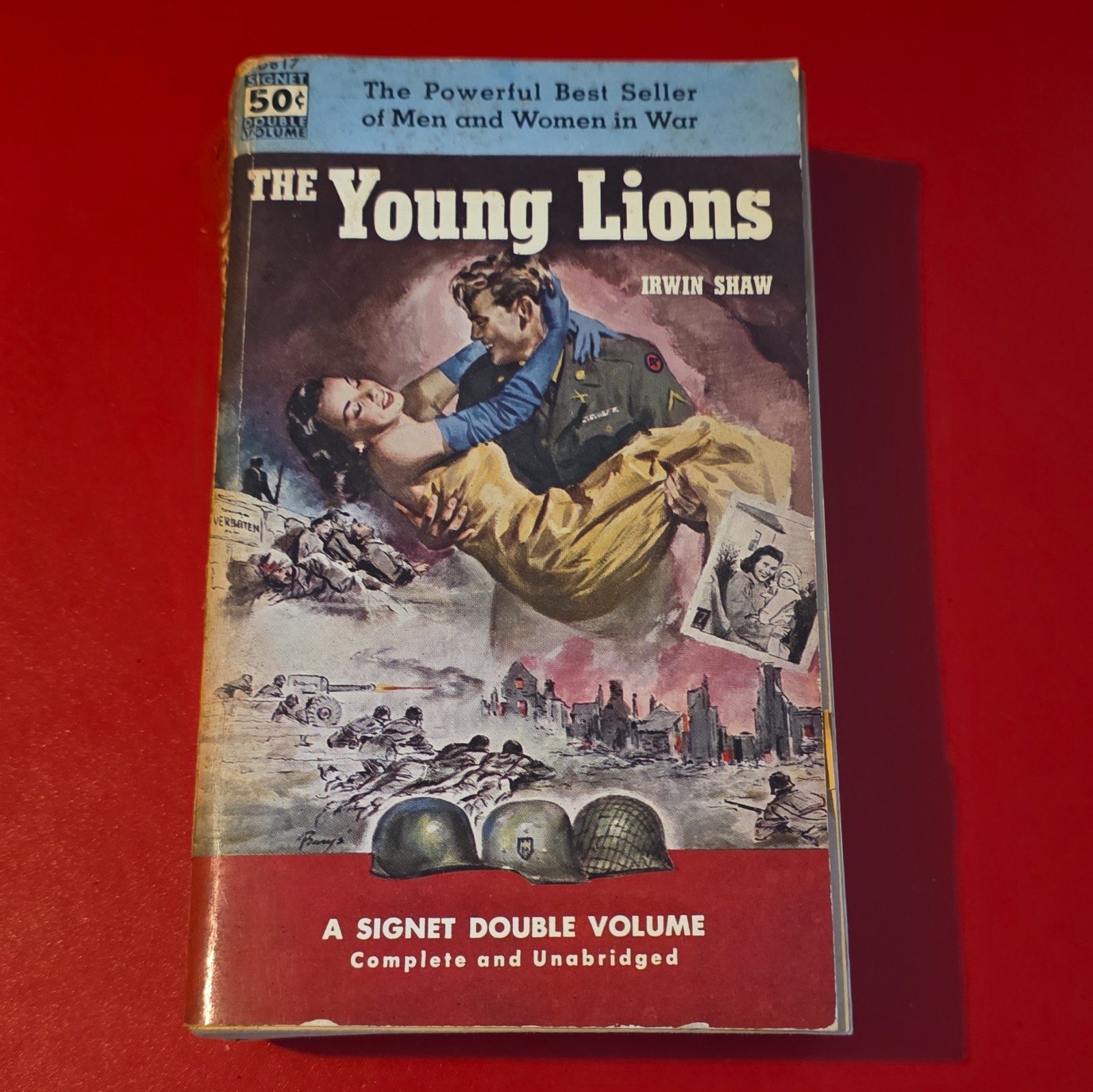 Vintage 1952 Signet S617 The Young Lions Irwin Shaw Paperback WWII Novel