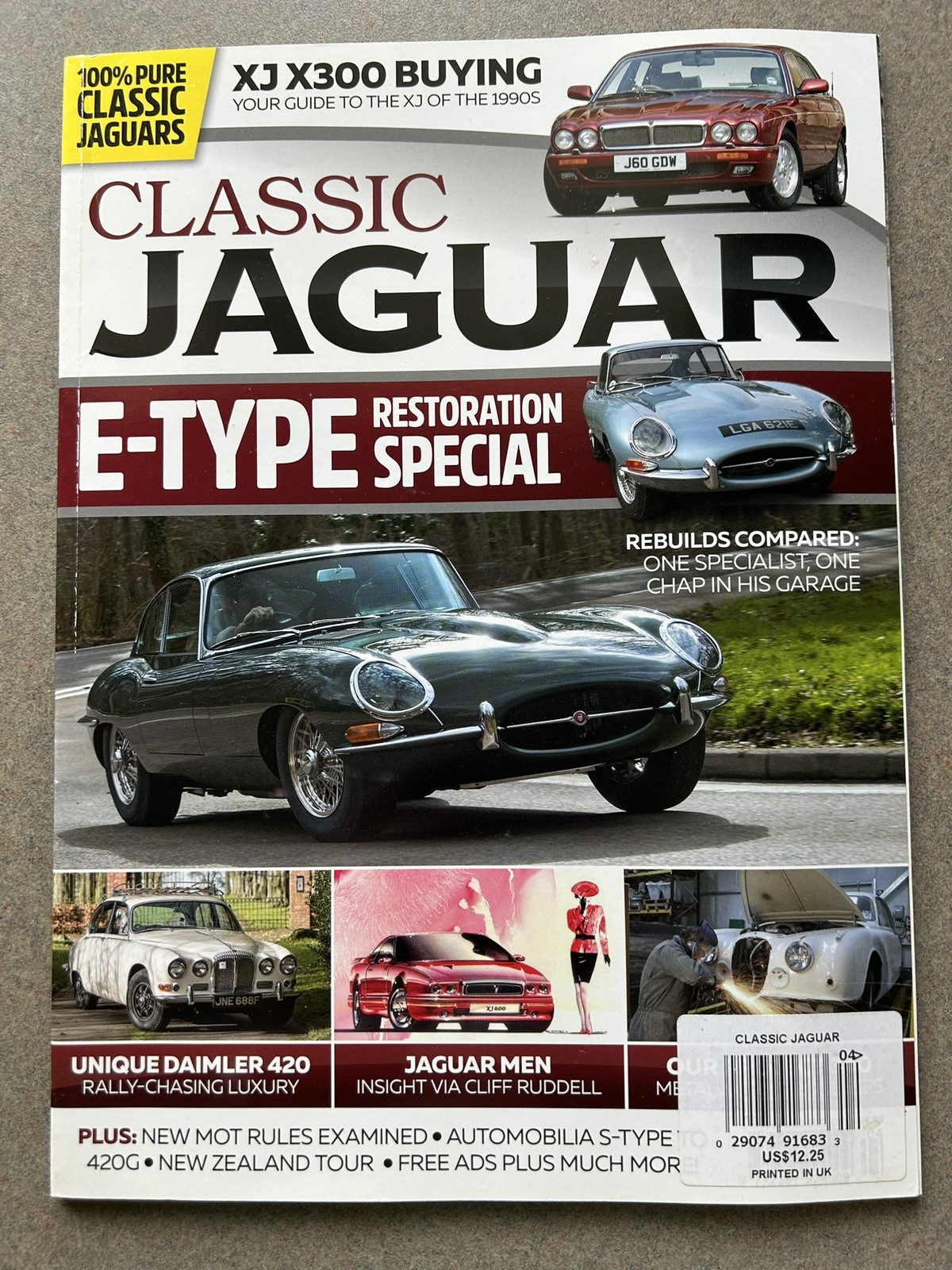 Three CLASSIC JAGUAR MAGAZINEs Aug/Sept 2017, Apr/May 2018, Apr/May 2019