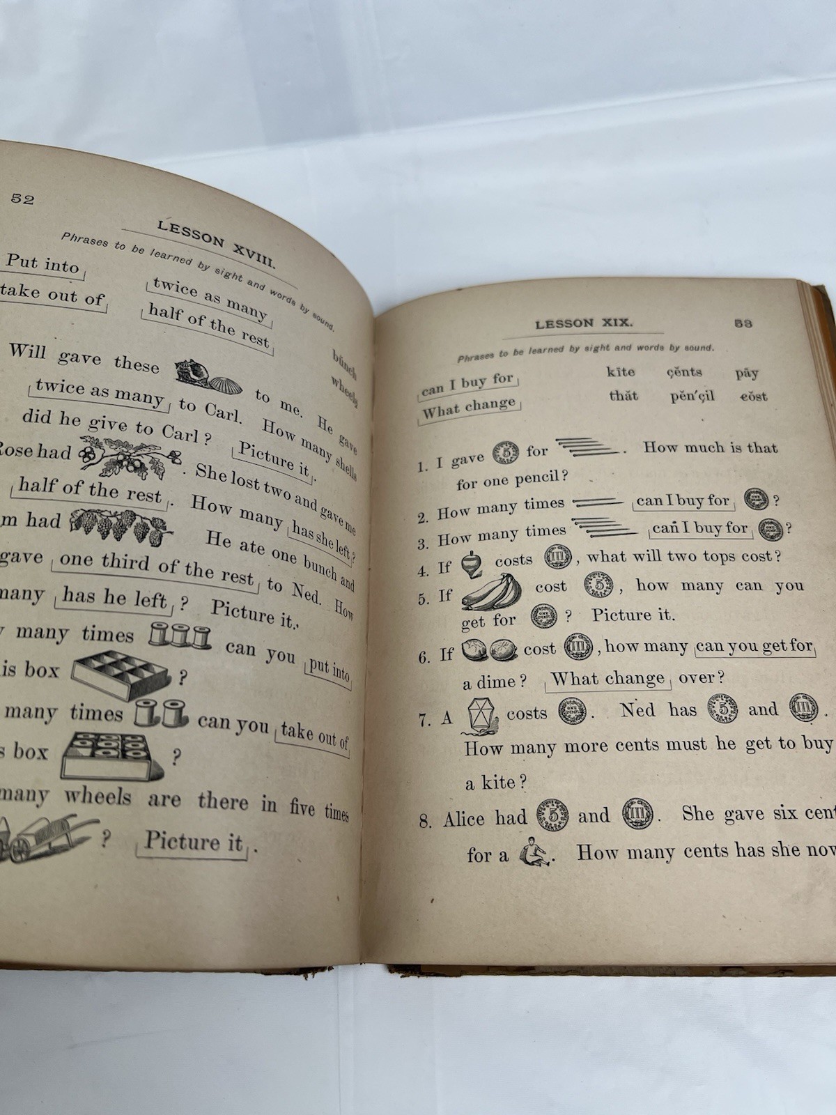 Antique 1886 School Book Appleton’s Standard Arithmetics by Andrew J. Rickoff HC