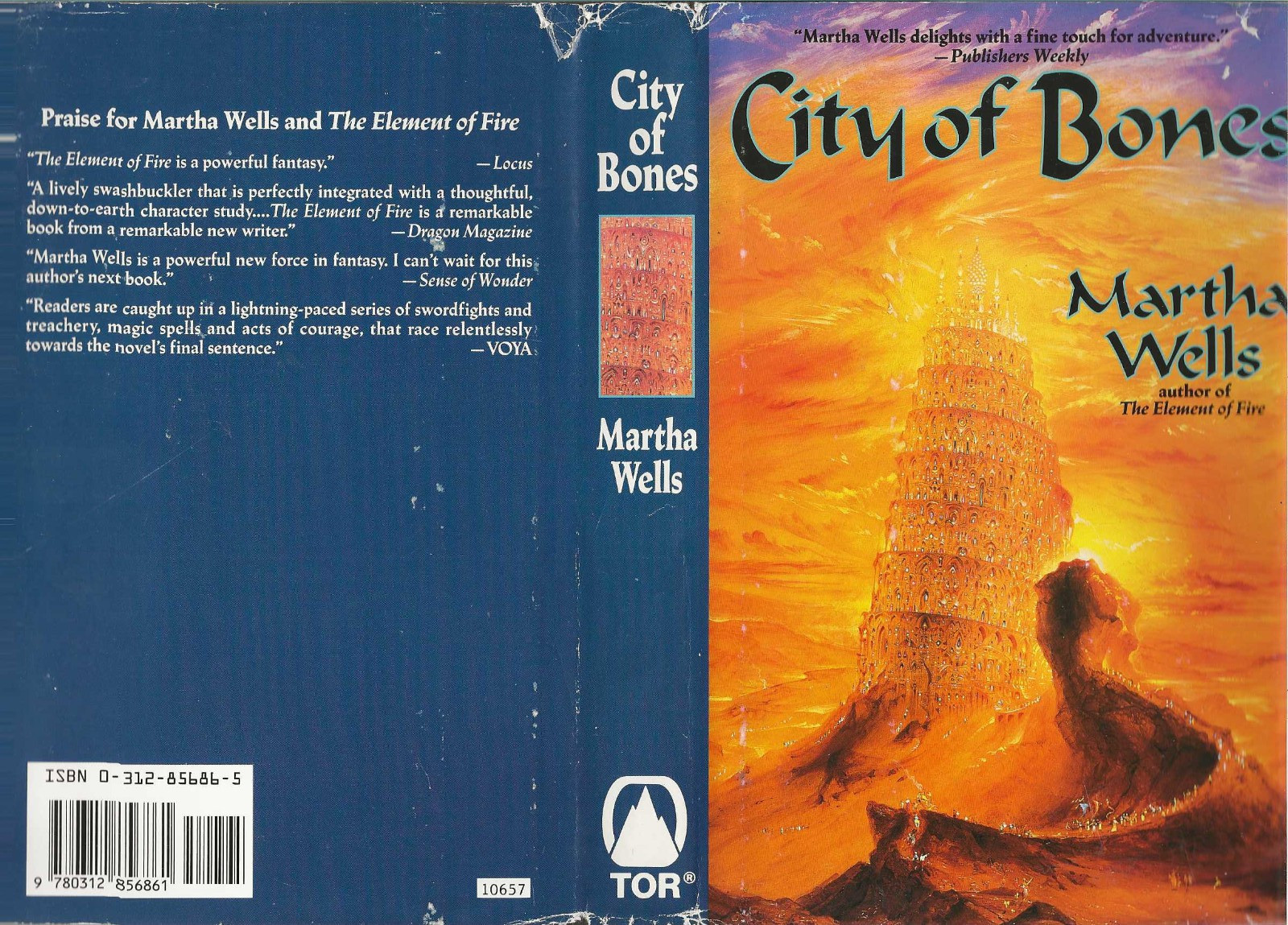 Martha Wells CITY OF BONES 1995 SF Book Club edition Hardcover DJ Fantasy Evil
