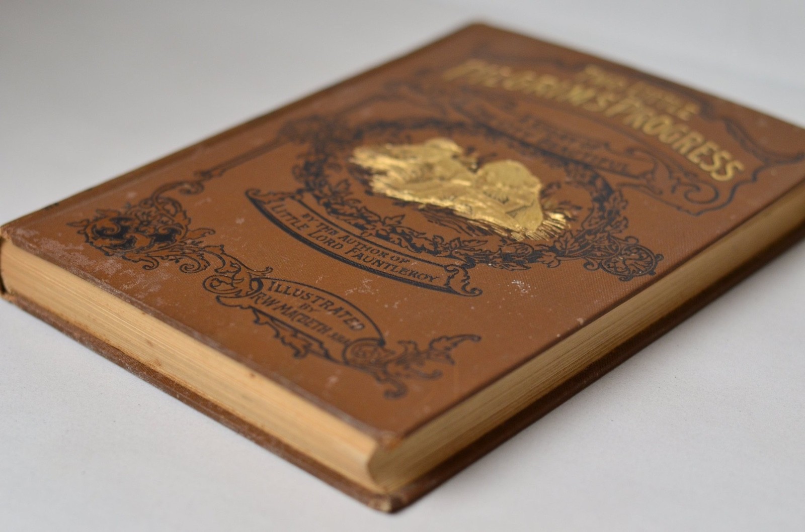 Antique Victorian Binding Two Little Pilgrim’s Progress Frances Hodgson Burnett
