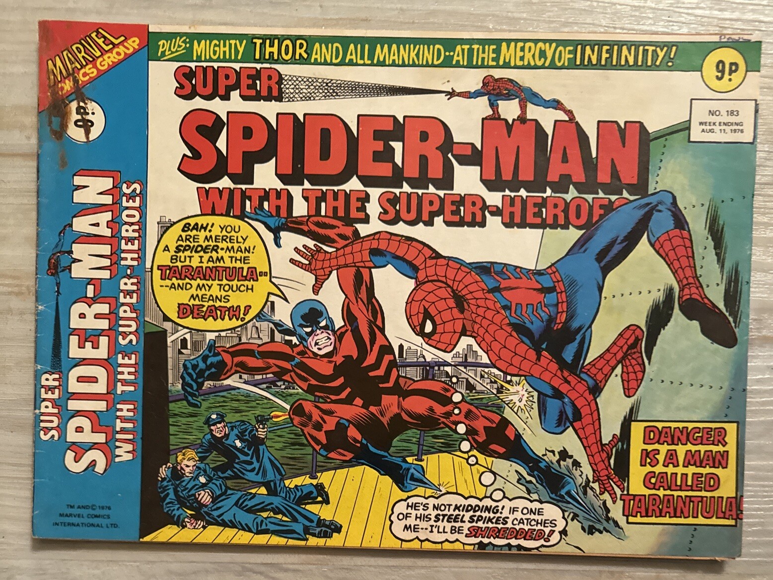 Spider-man & Superheroes Comics Weekly 181 182 183 – 190 Vintage Marvel UK 1976
