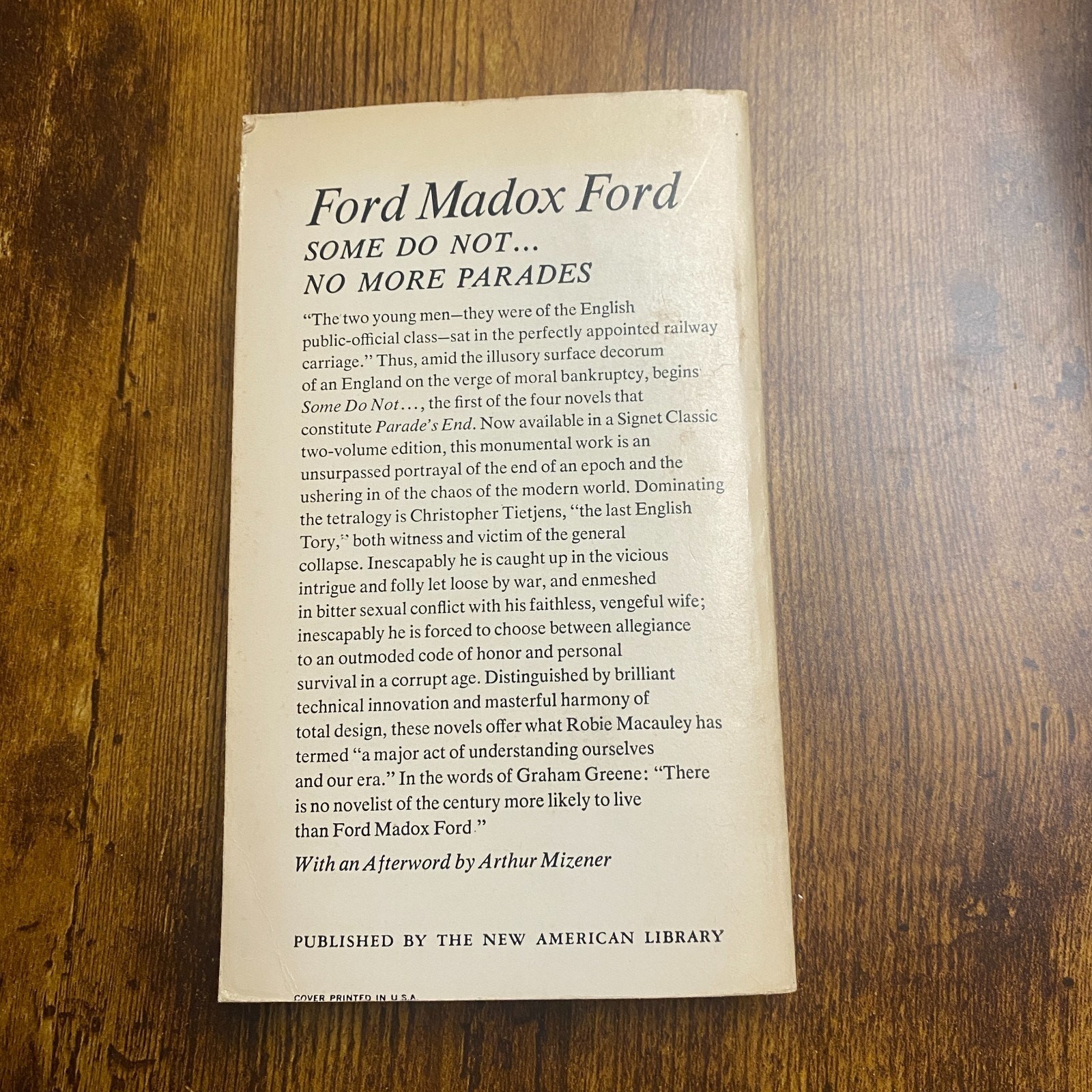 Some Do Not…& No More Parades Two Complete Novels From Ford Madox