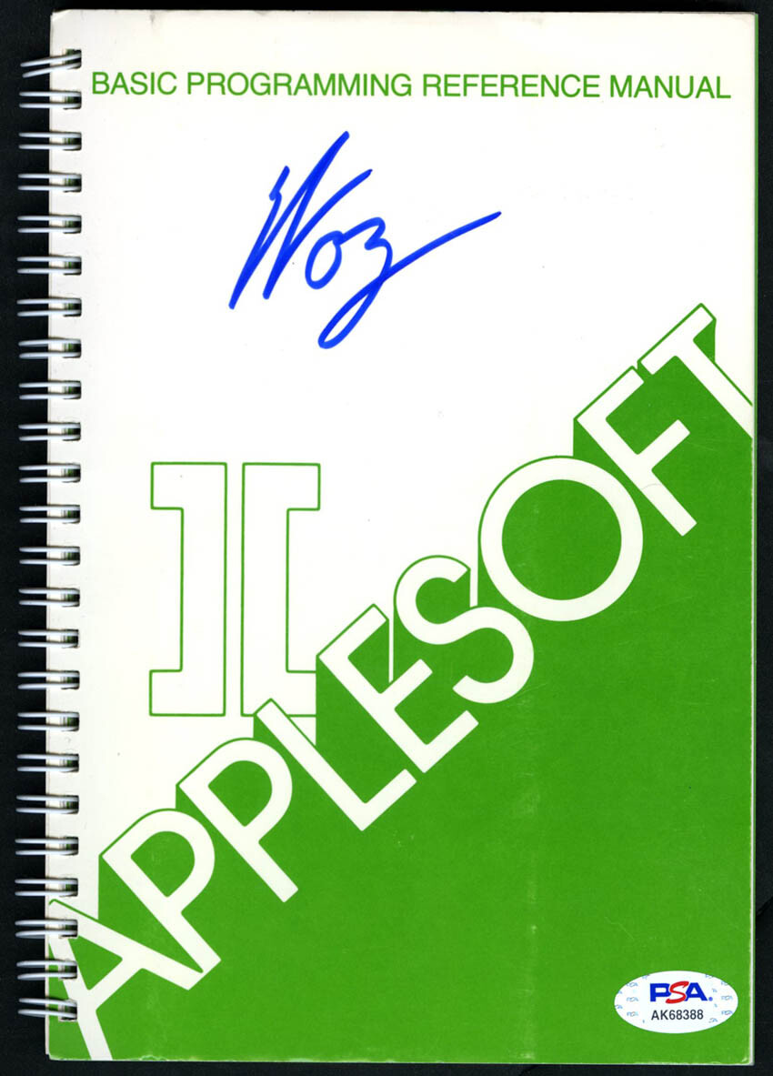 Steve Woz Wozniak SIGNED +INSC Apple II Applesoft PGM Manual PSA/DNA AUTOGRAPHED