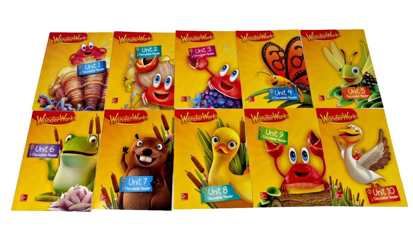 Reading WonderWorks Decodable Reader Grade K Units 1-10 Paperback NEW!