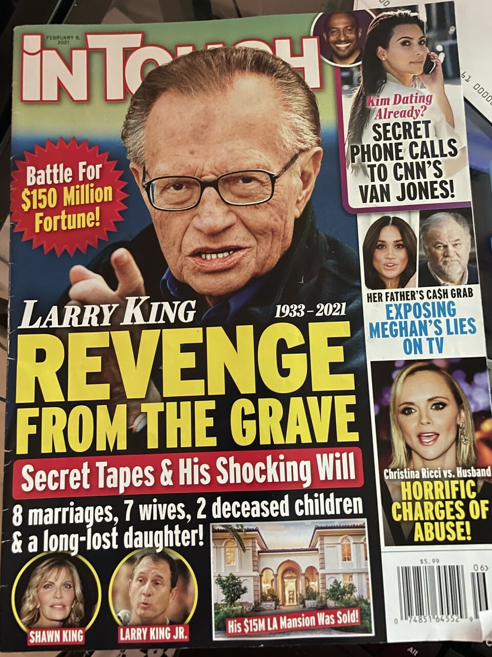 In Touch Magazine – February 8, 2021 -Larry King – Revenge from the Grave