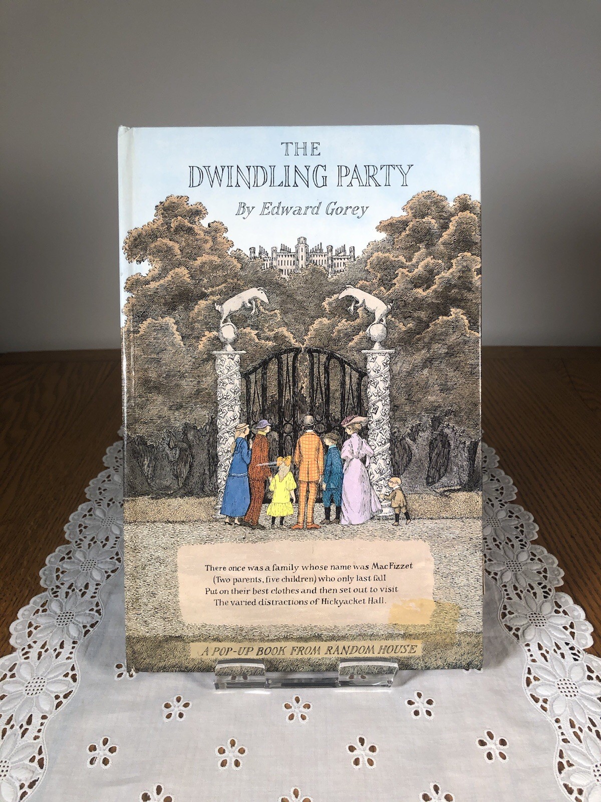 THE DWINDLING PARTY by Edward Gorey 1st Edition Pop Up Book From Random House
