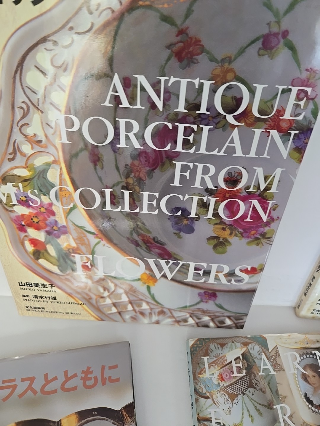 Antique Porcelain Flower Figure Japanese Book Ceramic Pottery Glass 5 Book set