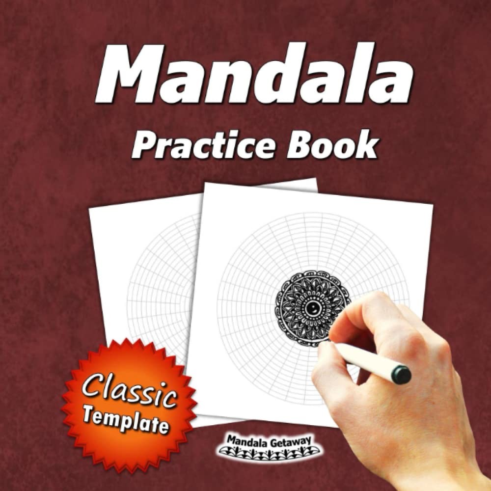 Mandala Practice Book (Classic Template):: 54 Pages – Single Sided | Circu…