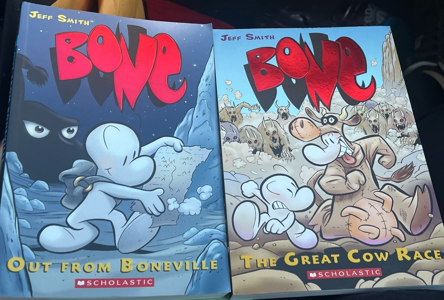 BONE “Out from Boneville” and “Treasure Hunters” lot of 2 by Jeff Smith