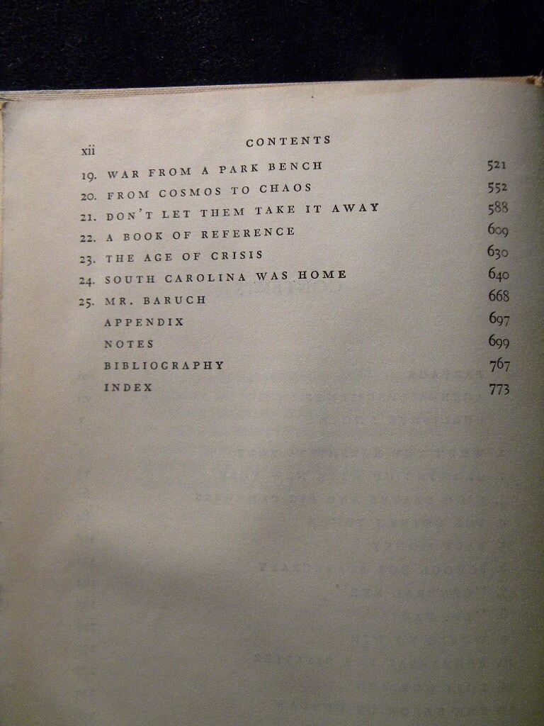 Mr Baruch by Margaret Coit Hard Cover 1957 784 Pages