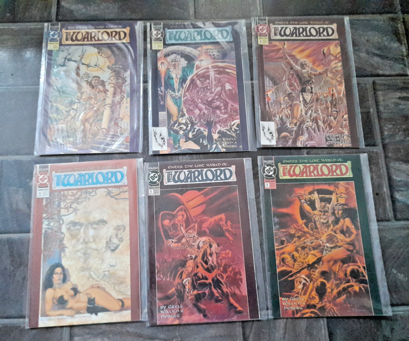 Enter the Lost World of The Warlord Miniseries DC Comics Issues 1-6 Mike Grell