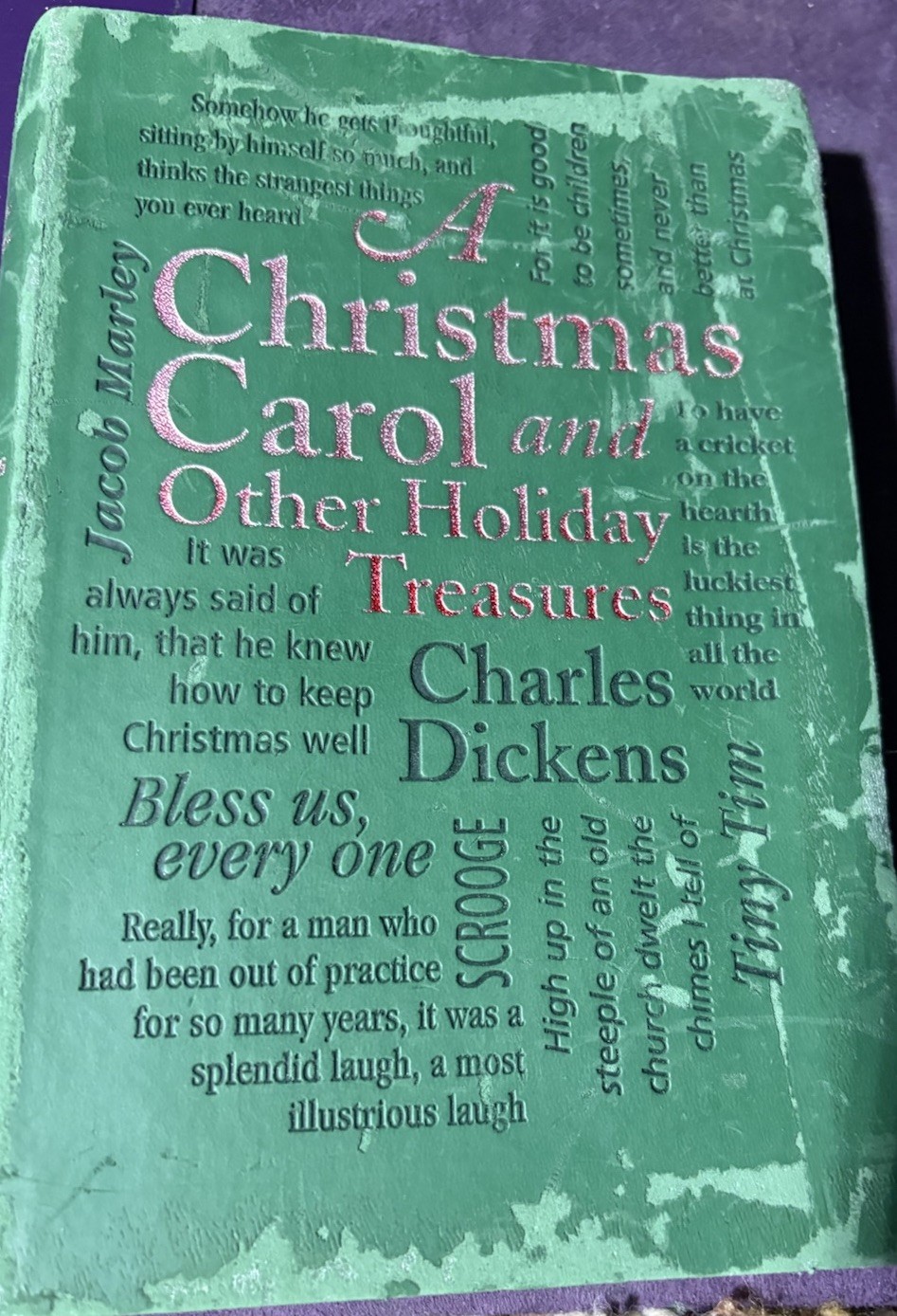 A CHRISTMAS CAROL & HOLIDAY TREASURES Charles Dickens Faux Leather Bound (2013)