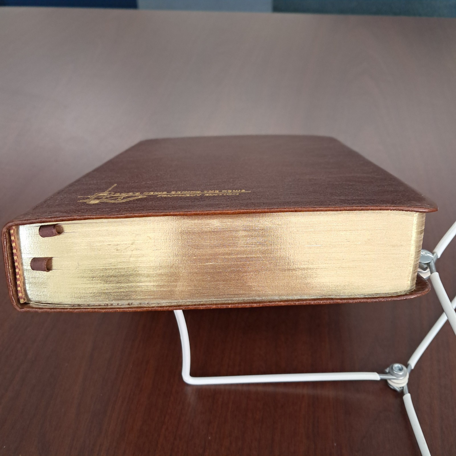 OPEN BIBLE PROPHECY EDITION HOLY BIBLE KJV GENUINE LEATHER GODS NEWS BEHIND NEWS