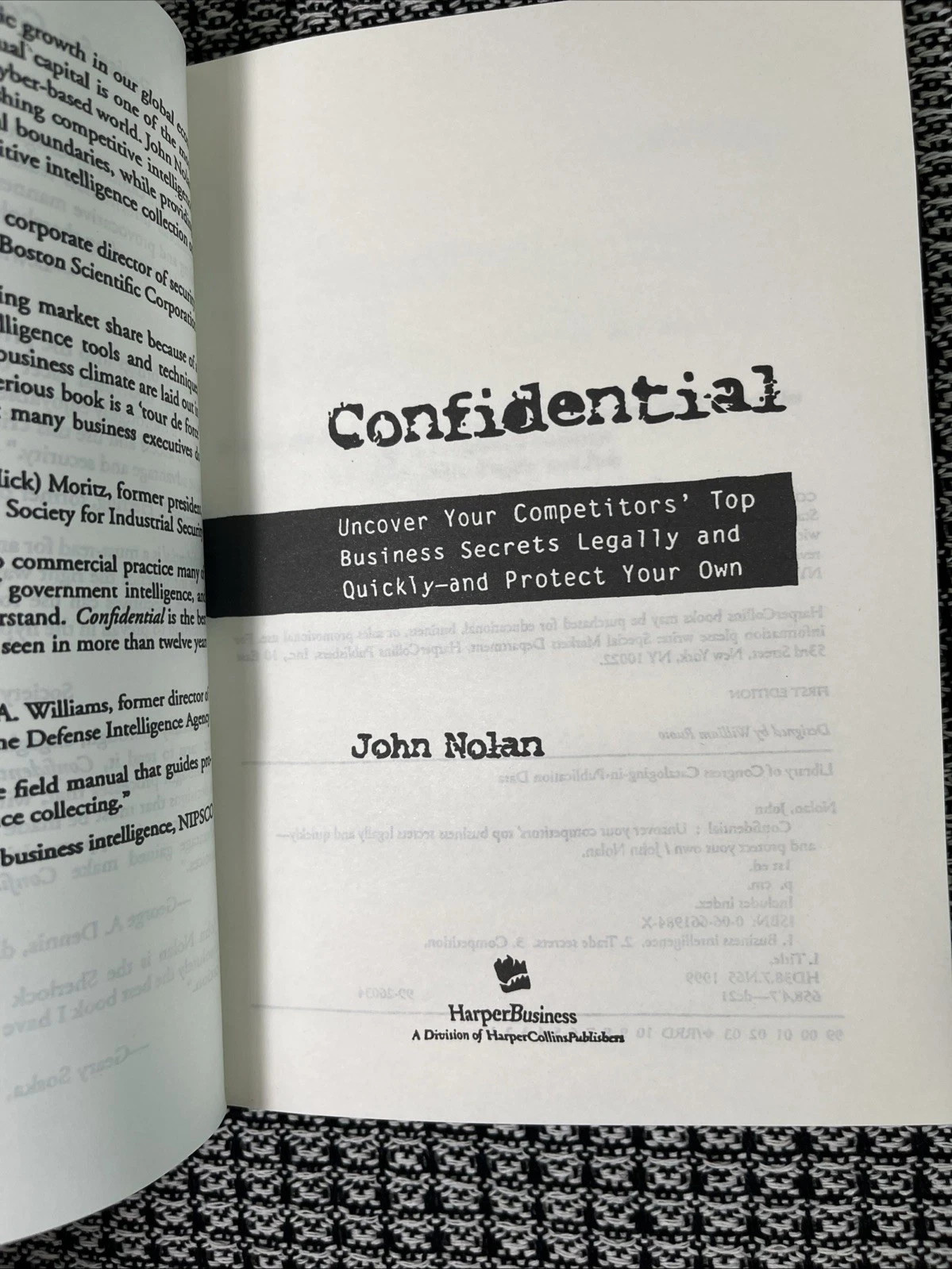 CONFIDENTIAL WRITTEN BY JOHN NOLAN PAPERBACK FREE SHIPPING US STOCK