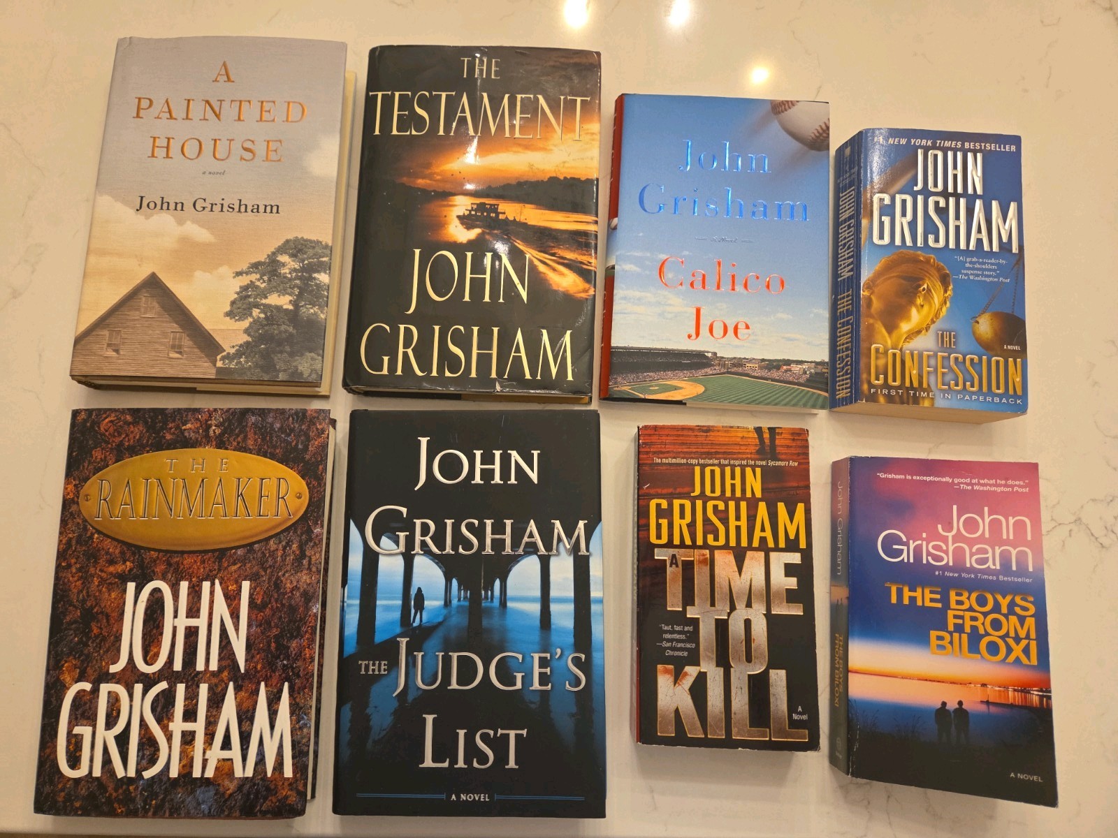 John Grisham Novels Lot Of 8 With 5 Hardcover All First Edition.