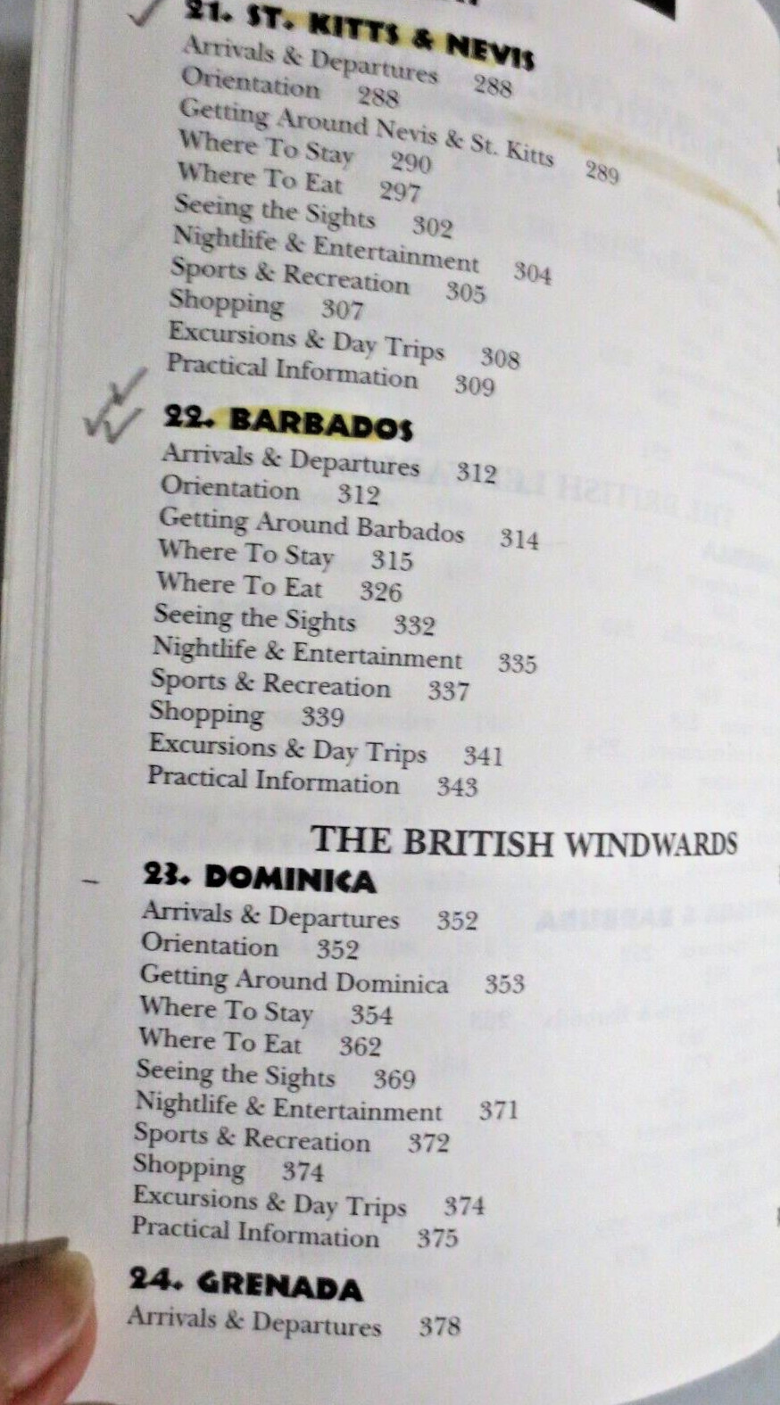 OPEN ROAD CARIBBEAN GUIDE PAPERBACK 864 PGS 5.5X 8.5 INCHES 1998