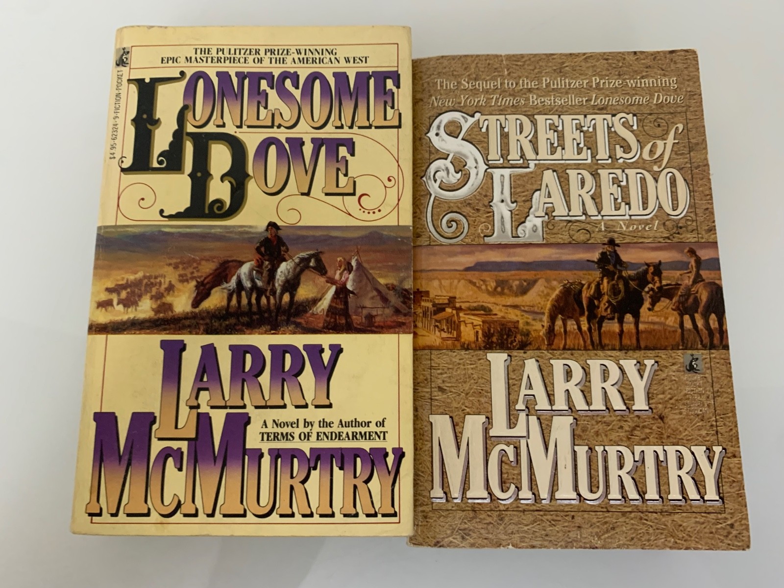 Larry McMurtry Lonesome Dove & Streets of Laredo Lot of 2 PBs 1st Prints Good