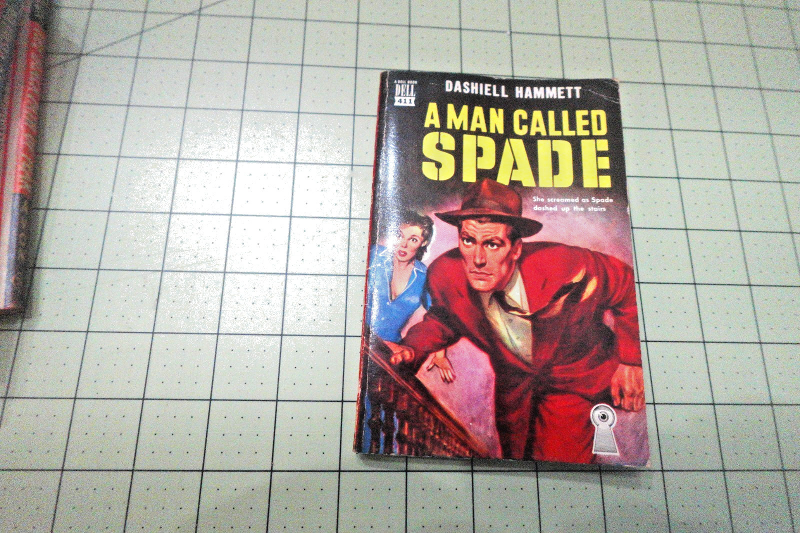 A Man Called Spade & Other Stories ~ Dashiell Hammett ~ Dell PB #411 Mapback
