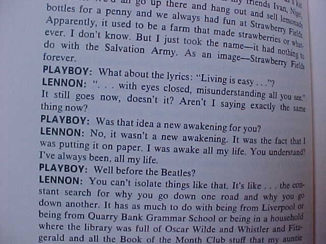 The Playboy Interviews with JOHN LENNON & YOKO ONO 1981 1st Edition HC D/J Wow!!