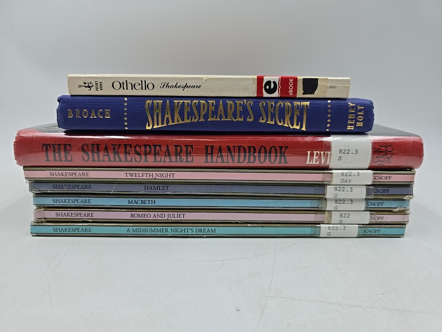 Shakespeare Library Book Lot 12 Books Animated Tales HBO Macbeth Hamlet Handbook