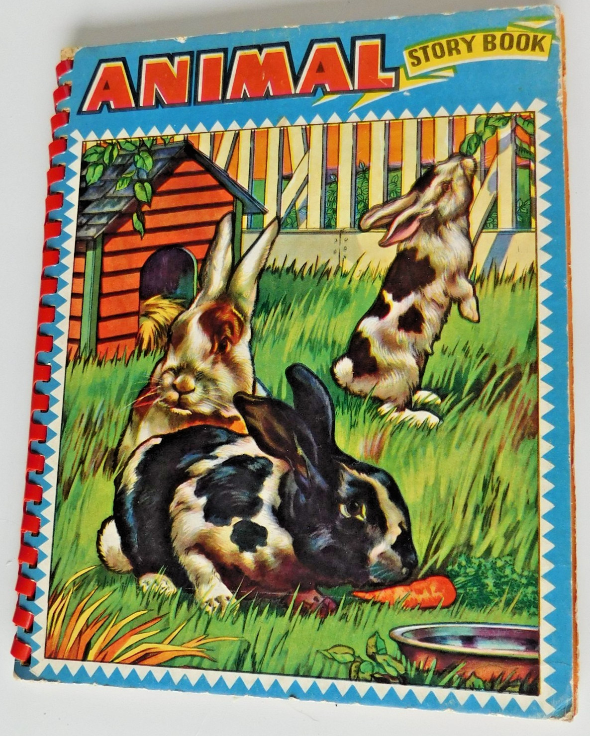 VTG 1943 Saalfield Animal Story Book Picture Book Illustrated Diana Throne