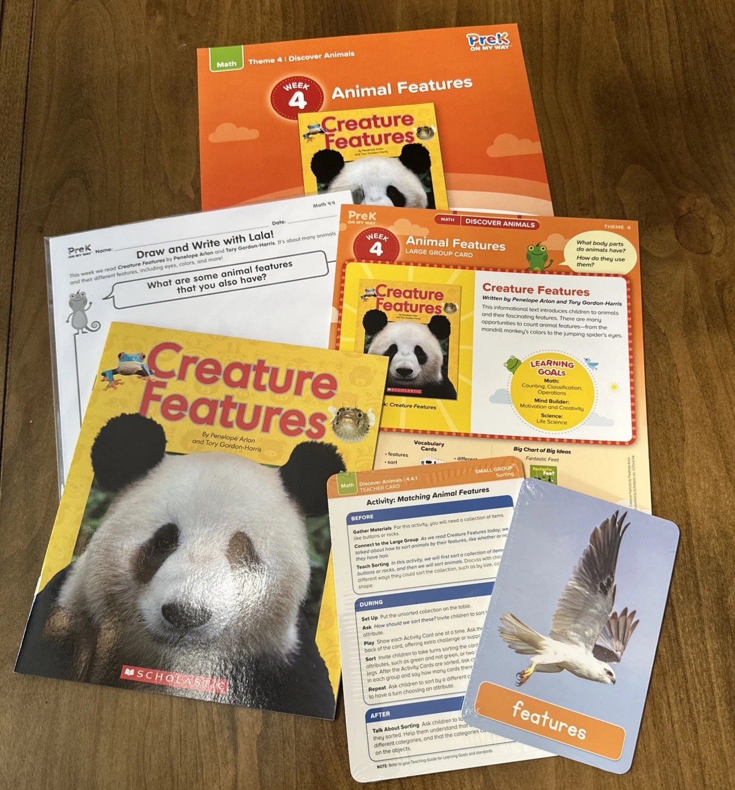 Scholastic Pre K On My Way Theme 4 Week 4 Math Book Kit Creature Features