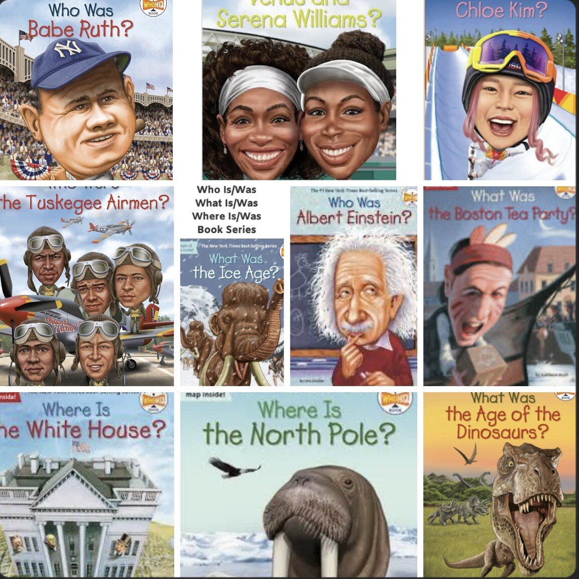 Who What Where Was/Is 10 Kids Educational Book Lot Bios Non Fiction PB GREAT!
