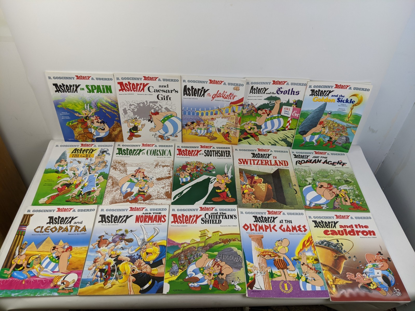 Lot Of 15 Vintage Asterix Adventuress Books Goscinny & Uderzo 60’s-80’s