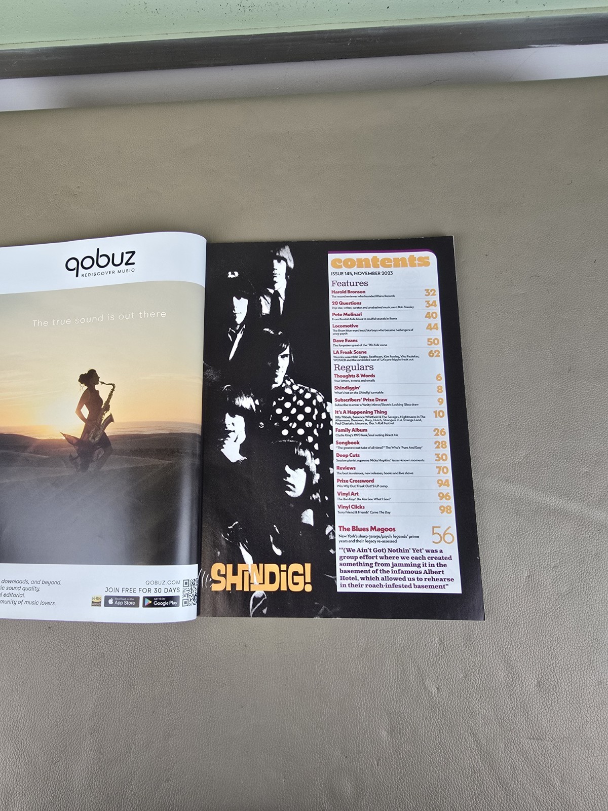 Shindig Magazine Issue 145 November 2023 LA Freak Scene FRANK ZAPPA P-581
