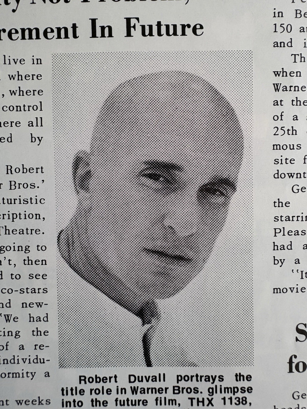 Robert Duvall THX 1138 Pressbook Warner Bros. Promo George Lucas Coppola Flat VG