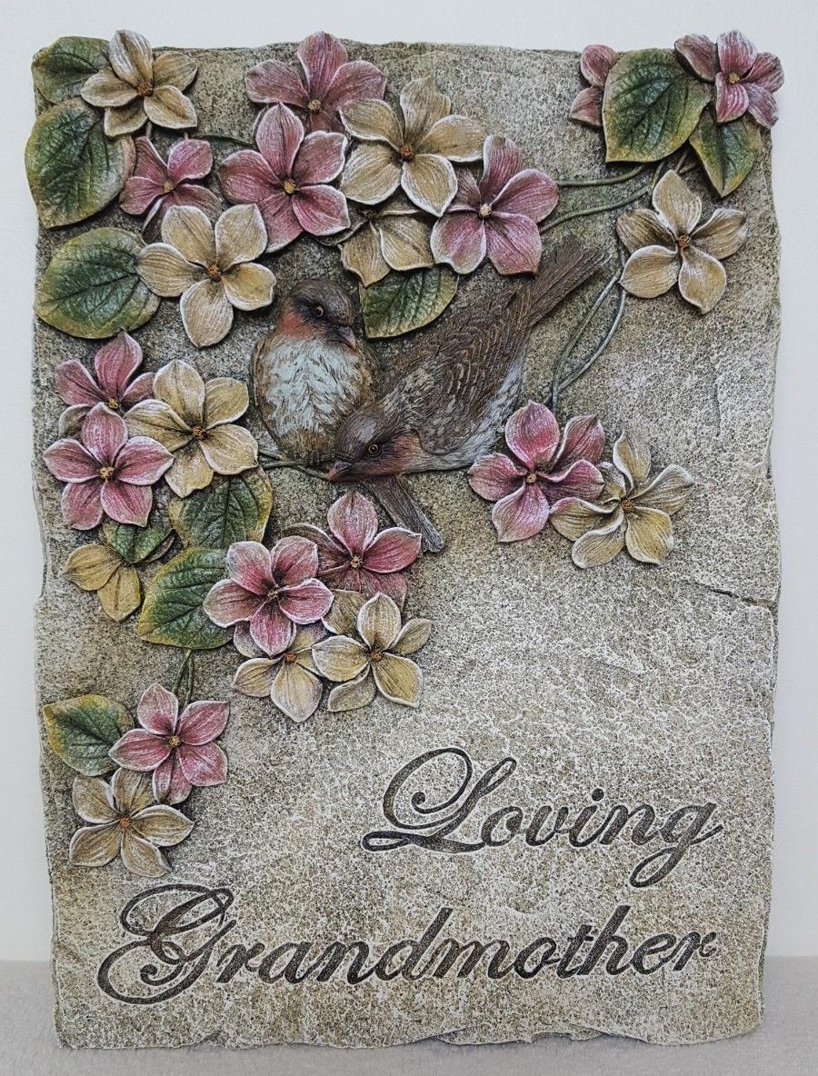 Memorial Loving Grandmother Stone/Plaque, 16.5″ In Loving Memory Remembrance