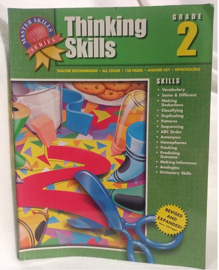 Thinking Skills Grade 2 Master Skills All Color 128 pgs Reproducible w/ Ans Key
