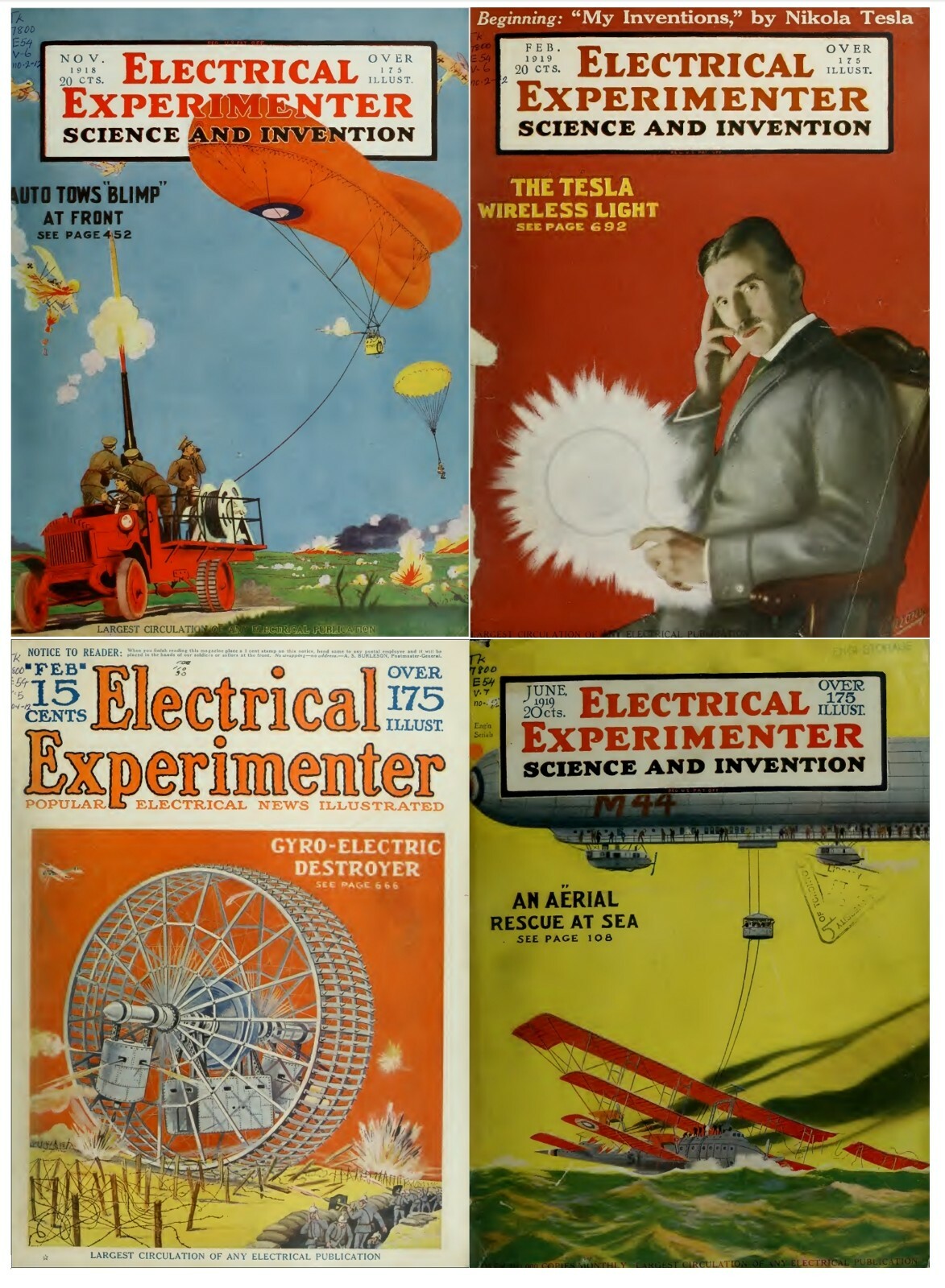 79 Old Rare Issues of The Electrical Experimenter Magazine (1913-1920) on DVD