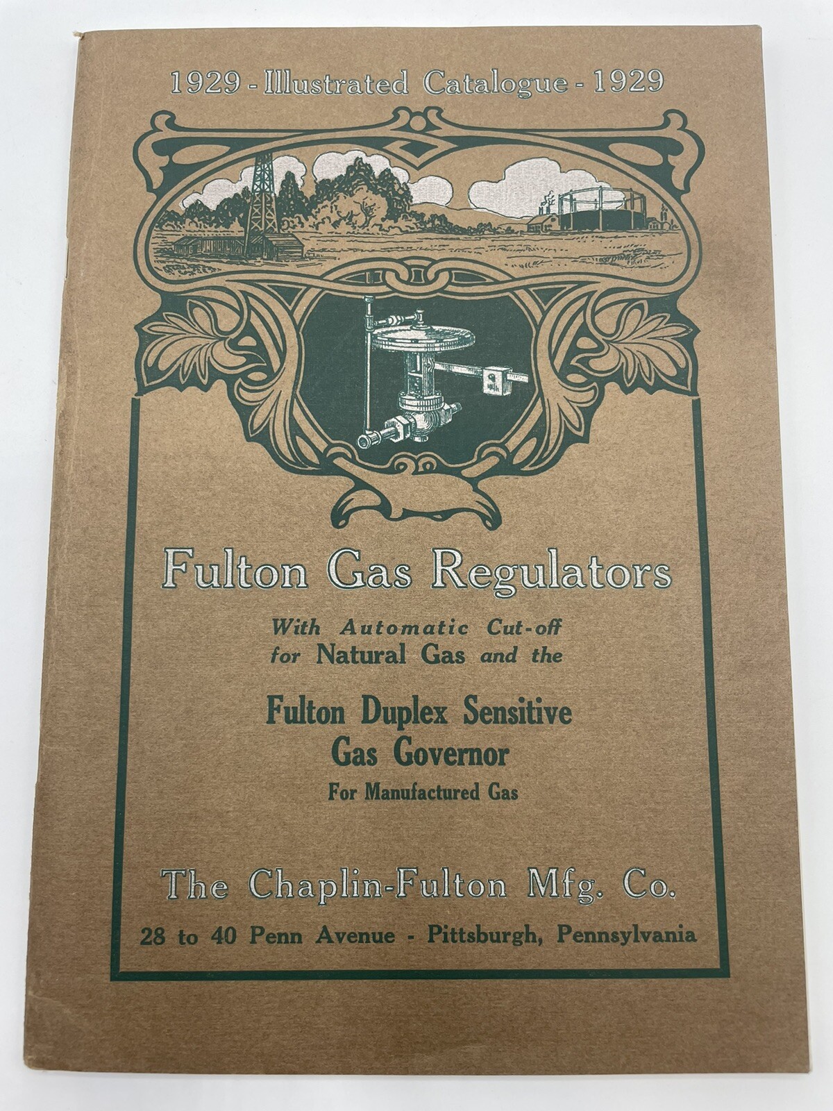 Fulton Gas Regulators 1929 Illustrated Catalogue Rare Paperback 72 Pages Natural