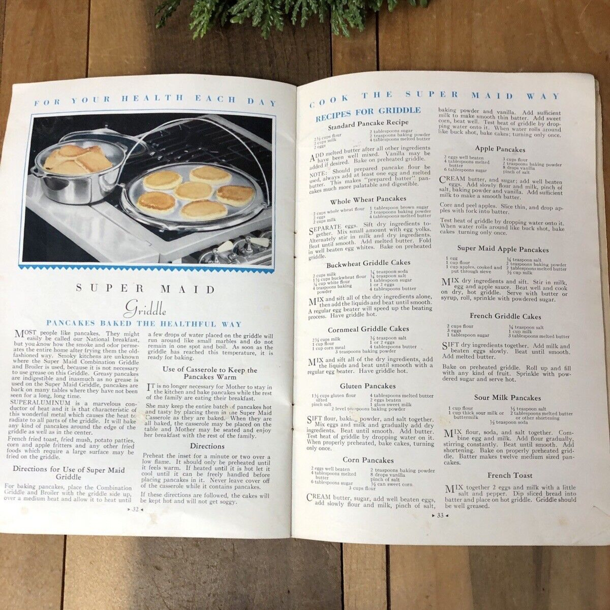 Vintage Cookbook 1930s Super Maid Aluminum Cookware Recipe Booklet Rockville IL