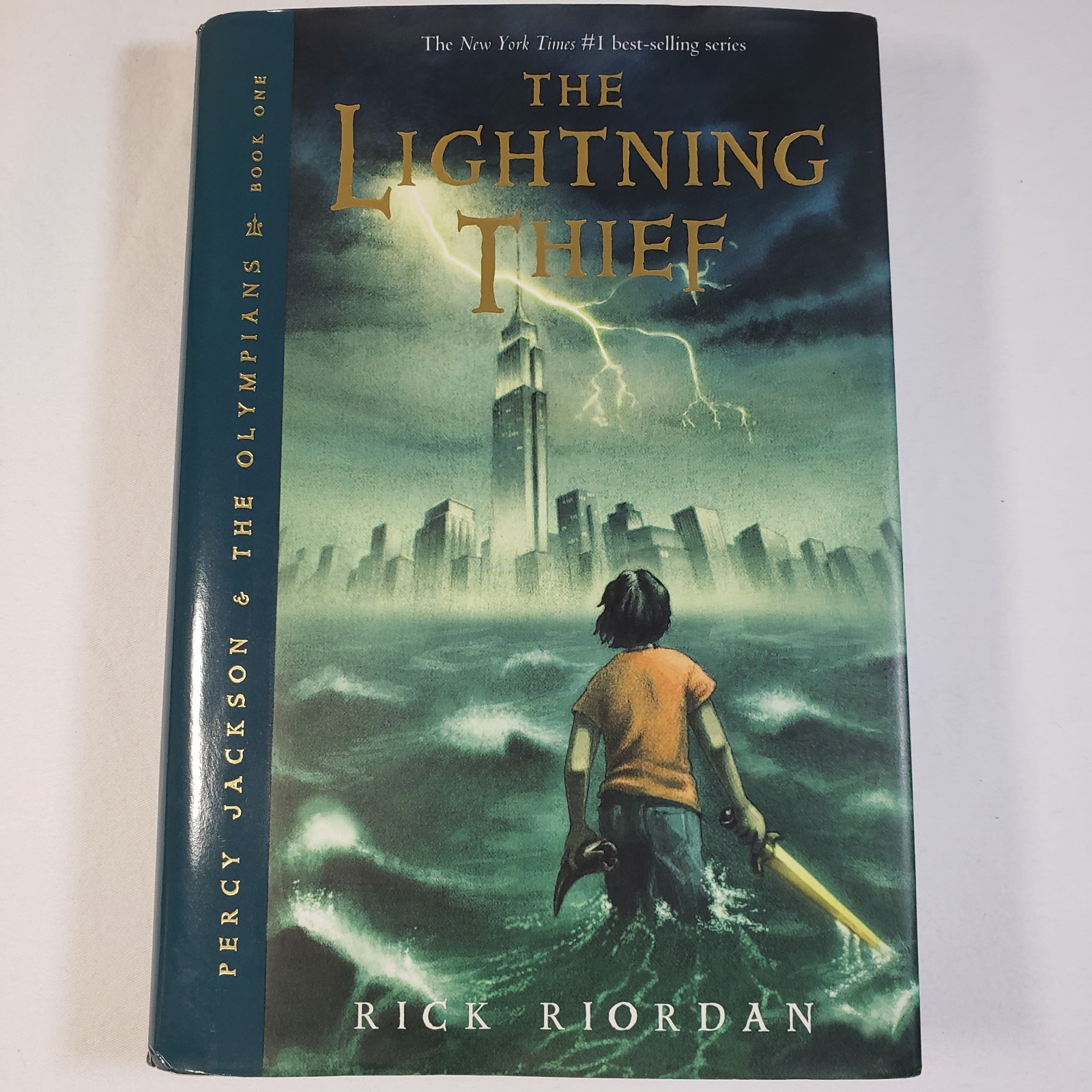 The Lightning Thief Percy Jackson Hardcover OOP Rick Riordan Unclipped Jacket