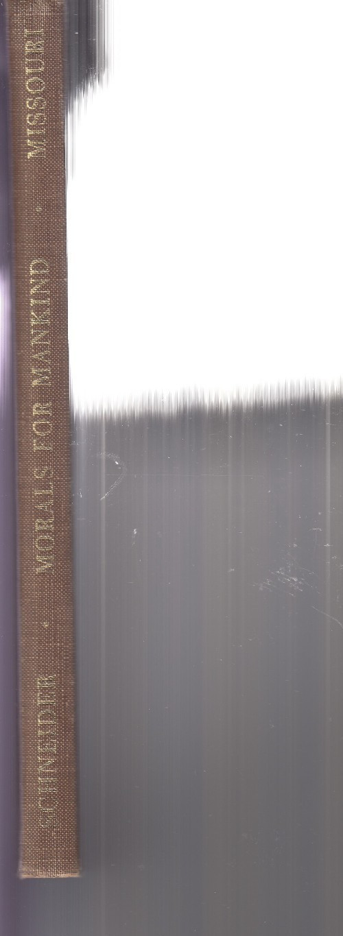 Morals for Mankind (HB, 1960, 82 pages) by Herbert Schneider