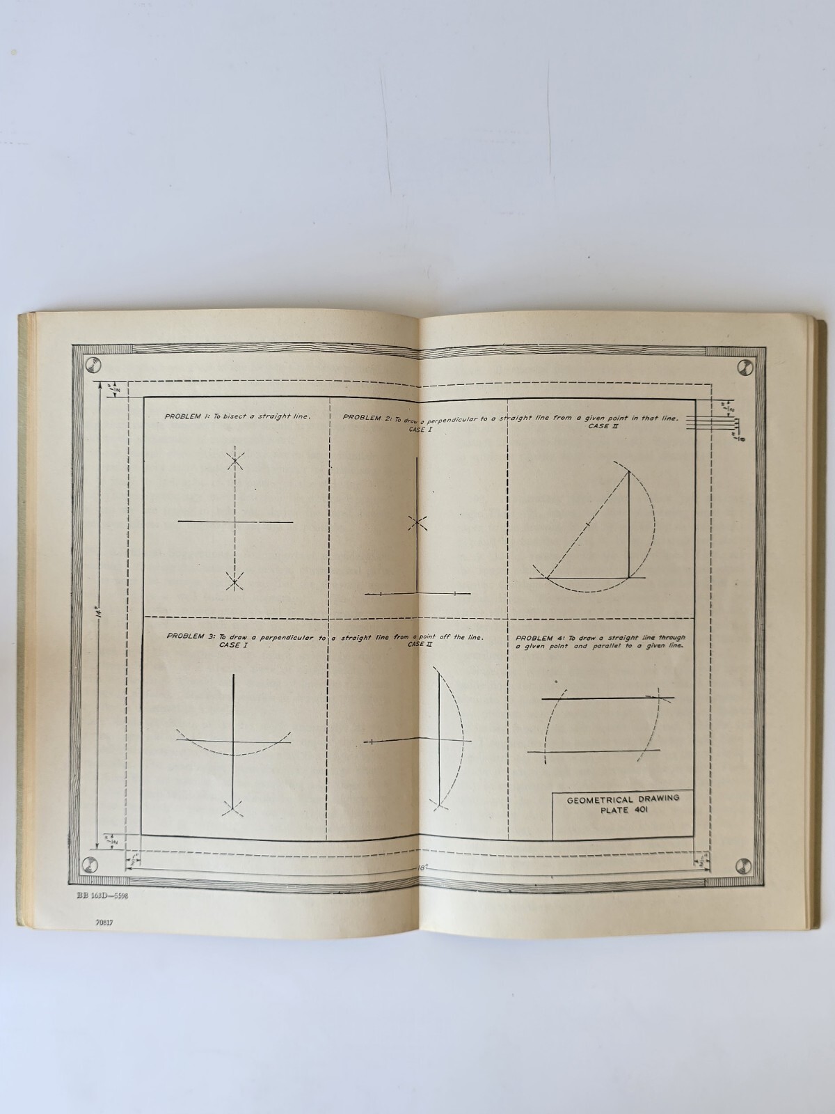 1942 Geometrical Drawing I.C.S. 1st Edition Study Guide Booklet