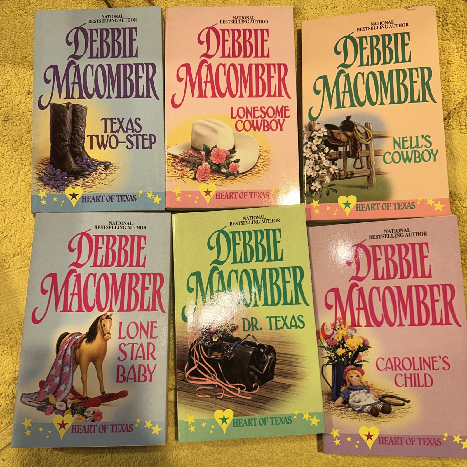 Debbie Macomber lot of 6 paperback books Romance Novels Heart Of Texas Set Love