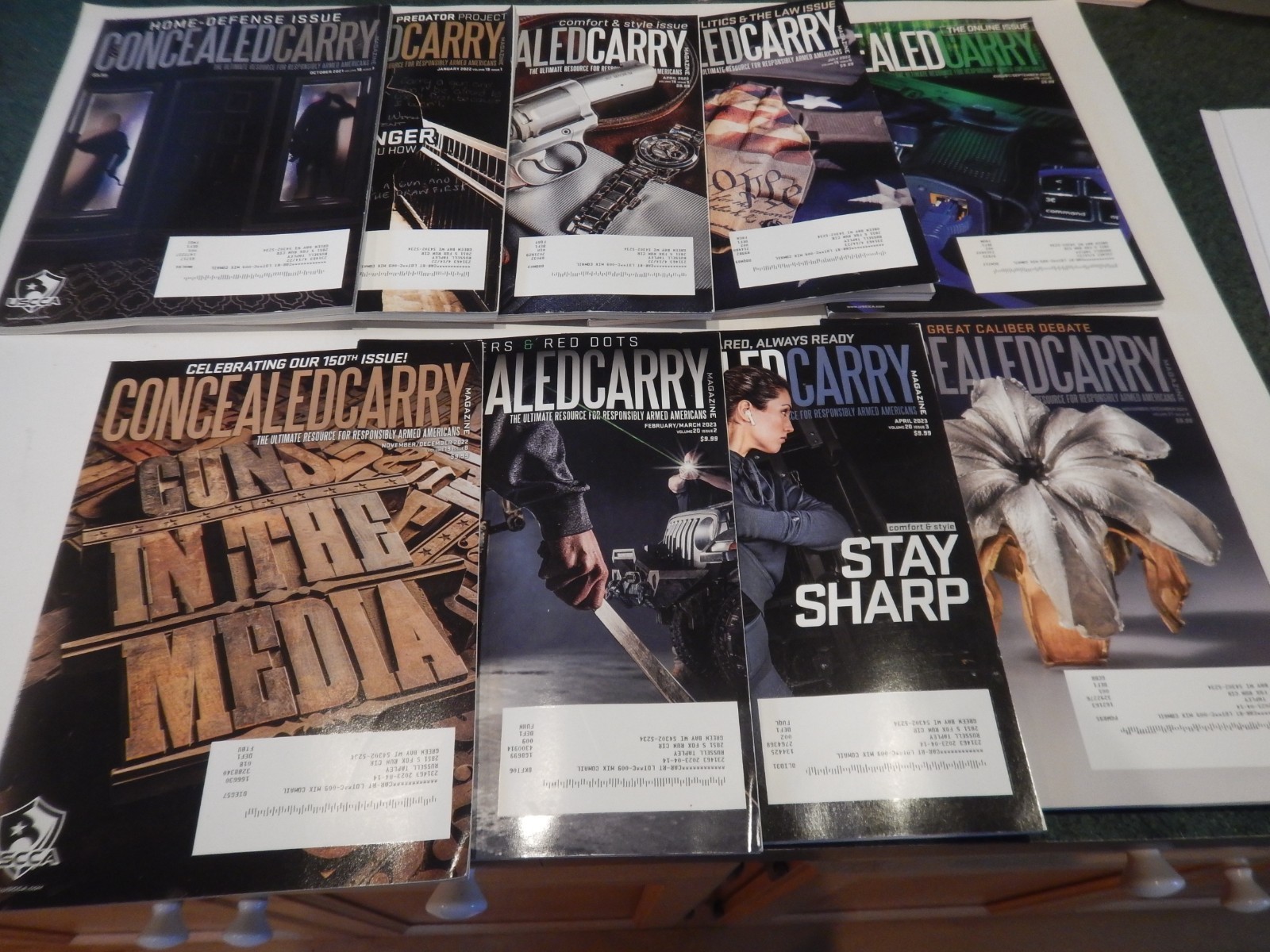 Concealed Carry Magazine 2021-2024 Lot of 9 Nine 2nd Amendment True Stories