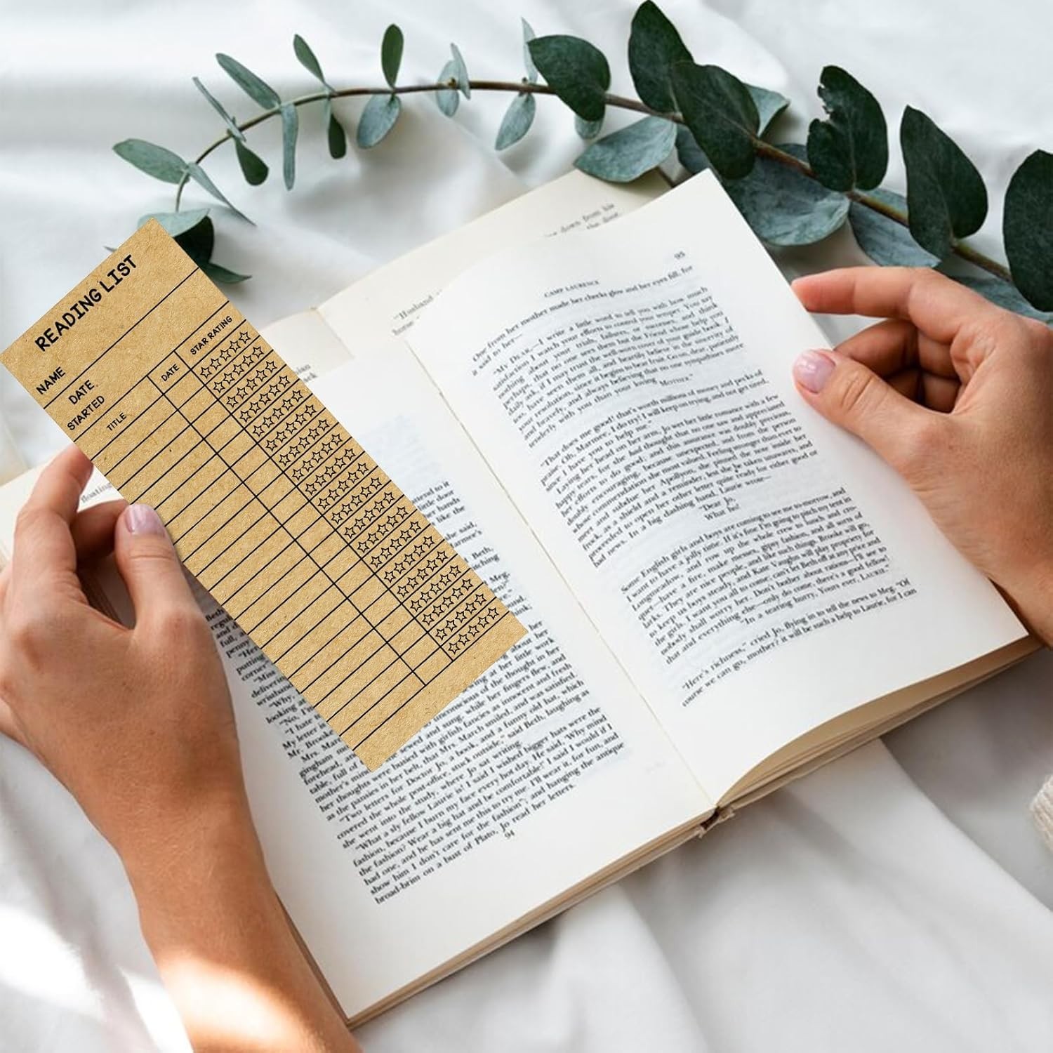 100 PCS Reading List Bookmark, 3 x 8 Inch Personal Libraries Cards, Reading L…